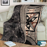 Bula Hibiscus Festival Blanket Fijian Masi Pattern Half Style