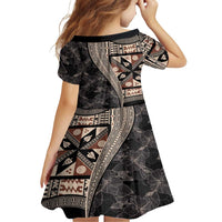 Bula Hibiscus Festival Family Matching Long Sleeve Bodycon Dress and Hawaiian Shirt Fijian Masi Pattern Half Style