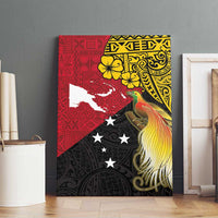 Papua New Guinea Independence Day Canvas Wall Art Bird-of-Paradise with Map and Polynesian Pattern LT03 - Polynesian Pride