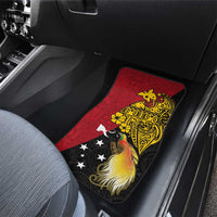 Papua New Guinea Independence Day Car Mats Bird-of-Paradise with Map and Polynesian Pattern LT03 - Polynesian Pride