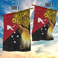 Papua New Guinea Independence Day Garden Flag Bird-of-Paradise with Map and Polynesian Pattern LT03 - Polynesian Pride