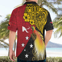 Papua New Guinea Independence Day Hawaiian Shirt Bird-of-Paradise with Map and Polynesian Pattern LT03 - Polynesian Pride