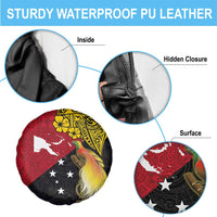 Papua New Guinea Independence Day Spare Tire Cover Bird-of-Paradise with Map and Polynesian Pattern LT03 - Polynesian Pride