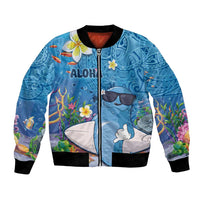 Aloha Hawaiian Monk Seal Bomber Jacket Polynesian Tattoo The Ocean and Undersea Vibe