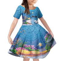 Aloha Hawaiian Monk Seal Family Matching Tank Maxi Dress and Hawaiian Shirt Polynesian Tattoo The Ocean and Undersea Vibe