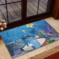 Aloha Hawaiian Monk Seal Rubber Doormat Polynesian Tattoo The Ocean and Undersea Vibe LT03 - Polynesian Pride