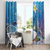 Aloha Hawaiian Monk Seal Window Curtain Polynesian Tattoo The Ocean and Undersea Vibe LT03 - Polynesian Pride
