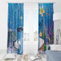 Aloha Hawaiian Monk Seal Window Curtain Polynesian Tattoo The Ocean and Undersea Vibe LT03 - Polynesian Pride