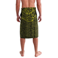 Hawaiian Turtle and Plumeria Lavalava Polynesian Tattoo and Tribal Elements Pattern Yellow Color LT03 - Polynesian Pride