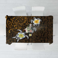 Hawaiian Turtle and Plumeria Tablecloth Polynesian Tattoo and Tribal Elements Pattern Orange Color LT03 Orange - Polynesian Pride