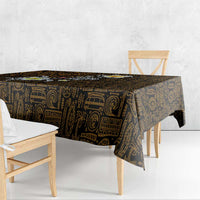 Hawaiian Turtle and Plumeria Tablecloth Polynesian Tattoo and Tribal Elements Pattern Orange Color LT03 - Polynesian Pride