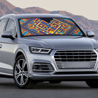 Kolose-Tuvalu Crochet Auto Sun Shade with Polynesian and Pacific Tattoos - Polynesian Pride