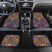 Kolose-Tuvalu Crochet Car Mats with Polynesian and Pacific Tattoos LT03 Set 4pcs Navy - Polynesian Pride