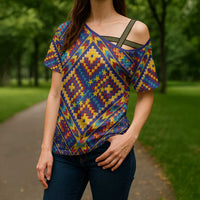 Kolose-Tuvalu Crochet Cross Shoulder Shirt with Polynesian and Pacific Tattoos - Polynesian Pride