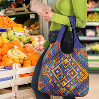 Kolose-Tuvalu Crochet Grocery Bag with Polynesian and Pacific Tattoos LT03 - Polynesian Pride