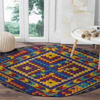 Kolose-Tuvalu Crochet Round Carpet with Polynesian and Pacific Tattoos - Polynesian Pride