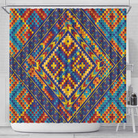 Kolose-Tuvalu Crochet Shower Curtain with Polynesian and Pacific Tattoos - Polynesian Pride