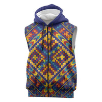 Kolose-Tuvalu Crochet Sleeveless Zip Hoodie with Polynesian and Pacific Tattoos LT03 Navy - Polynesian Pride