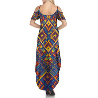 Kolose-Tuvalu Crochet Summer Maxi Dress with Polynesian and Pacific Tattoos - Polynesian Pride