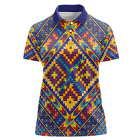 Kolose-Tuvalu Crochet Women Polo Shirt with Polynesian and Pacific Tattoos - Polynesian Pride