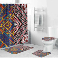 Tuvaluan and New Zealand Culture Bathroom Set The Art of Kolose and Taniko - Polynesian Pride