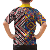 Tuvaluan and New Zealand Culture Family Matching Long Sleeve Bodycon Dress and Hawaiian Shirt The Art of Kolose and Taniko - Polynesian Pride