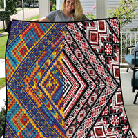 Tuvaluan and New Zealand Culture Quilt The Art of Kolose and Taniko - Polynesian Pride