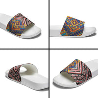 Tuvaluan and New Zealand Culture Slide Sandals The Art of Kolose and Taniko - Polynesian Pride