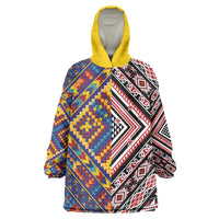 Tuvaluan and New Zealand Culture Wearable Blanket Hoodie The Art of Kolose and Taniko - Polynesian Pride