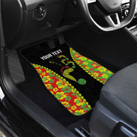 Personalised Vanuatu Running Car Mats Footprint and Hibiscus Polynesian Style LT03 - Polynesian Pride