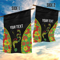 Personalised Vanuatu Running Garden Flag Footprint and Hibiscus Polynesian Style LT03 - Polynesian Pride