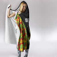 Personalised Vanuatu Running Hooded Blanket Footprint and Hibiscus Polynesian Style LT03 - Polynesian Pride