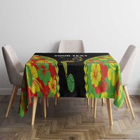 Personalised Vanuatu Running Tablecloth Footprint and Hibiscus Polynesian Style LT03 - Polynesian Pride