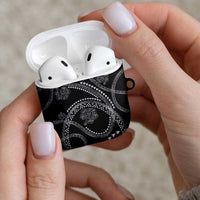 Hawaiian Kakau Art and Hisbiscus Tattoo AirPods Case Tribal Pattern-Silver Style LT03 - Polynesian Pride