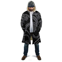 Hawaiian Kakau Art and Hisbiscus Tattoo Cloak Tribal Pattern-Silver Style - Polynesian Pride