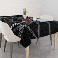 Hawaiian Kakau Art and Hisbiscus Tattoo Tablecloth Tribal Pattern-Silver Style LT03 - Polynesian Pride