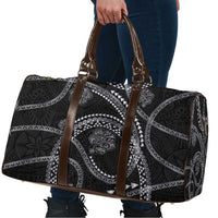 Hawaiian Kakau Art and Hisbiscus Tattoo Travel Bag Tribal Pattern-Silver Style - Polynesian Pride
