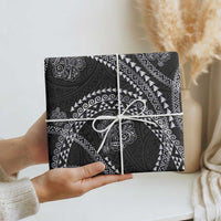Hawaiian Kakau Art and Hisbiscus Tattoo Wrapping Paper Tribal Pattern-Silver Style LT03 - Polynesian Pride
