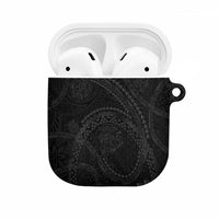 Hawaiian Kakau Art and Hisbiscus Tattoo AirPods Case Tribal Pattern-Black Gradient Style LT03 Black - Polynesian Pride