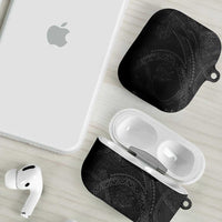 Hawaiian Kakau Art and Hisbiscus Tattoo AirPods Case Tribal Pattern-Black Gradient Style LT03 - Polynesian Pride