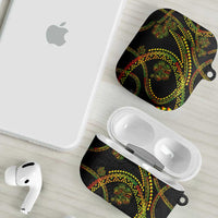 Hawaiian Kakau Art and Hisbiscus Tattoo AirPods Case Tribal Pattern-Reggae Style LT03 - Polynesian Pride