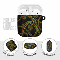 Hawaiian Kakau Art and Hisbiscus Tattoo AirPods Case Tribal Pattern-Reggae Style LT03 - Polynesian Pride