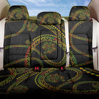 Hawaiian Kakau Art and Hisbiscus Tattoo Back Car Seat Cover Tribal Pattern-Reggae Style - Polynesian Pride