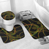 Hawaiian Kakau Art and Hisbiscus Tattoo Bathroom Set Tribal Pattern-Reggae Style - Polynesian Pride