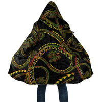 Hawaiian Kakau Art and Hisbiscus Tattoo Cloak Tribal Pattern-Reggae Style LT03 Unisex Black - Polynesian Pride
