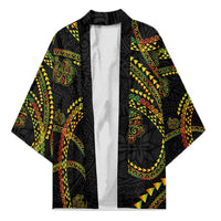 Hawaiian Kakau Art and Hisbiscus Tattoo Kimono Tribal Pattern-Reggae Style - Polynesian Pride