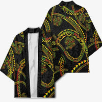 Hawaiian Kakau Art and Hisbiscus Tattoo Kimono Tribal Pattern-Reggae Style - Polynesian Pride