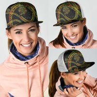 Hawaiian Kakau Art and Hisbiscus Tattoo Mesh Trucker Cap Tribal Pattern-Reggae Style LT03 - Polynesian Pride