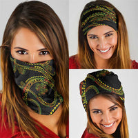 Hawaiian Kakau Art and Hisbiscus Tattoo Neck Gaiter Tribal Pattern-Reggae Style - Polynesian Pride