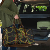 Hawaiian Kakau Art and Hisbiscus Tattoo Travel Bag Tribal Pattern-Reggae Style - Polynesian Pride